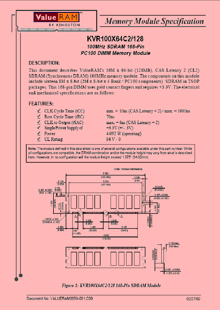 KVR100X64C2128_319688.PDF Datasheet