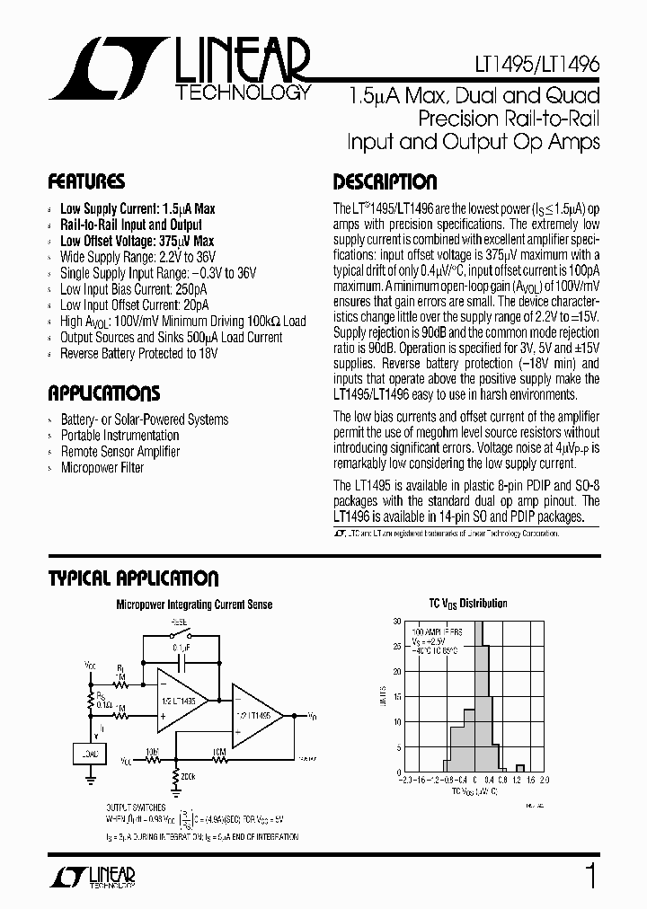 LT1495_111647.PDF Datasheet