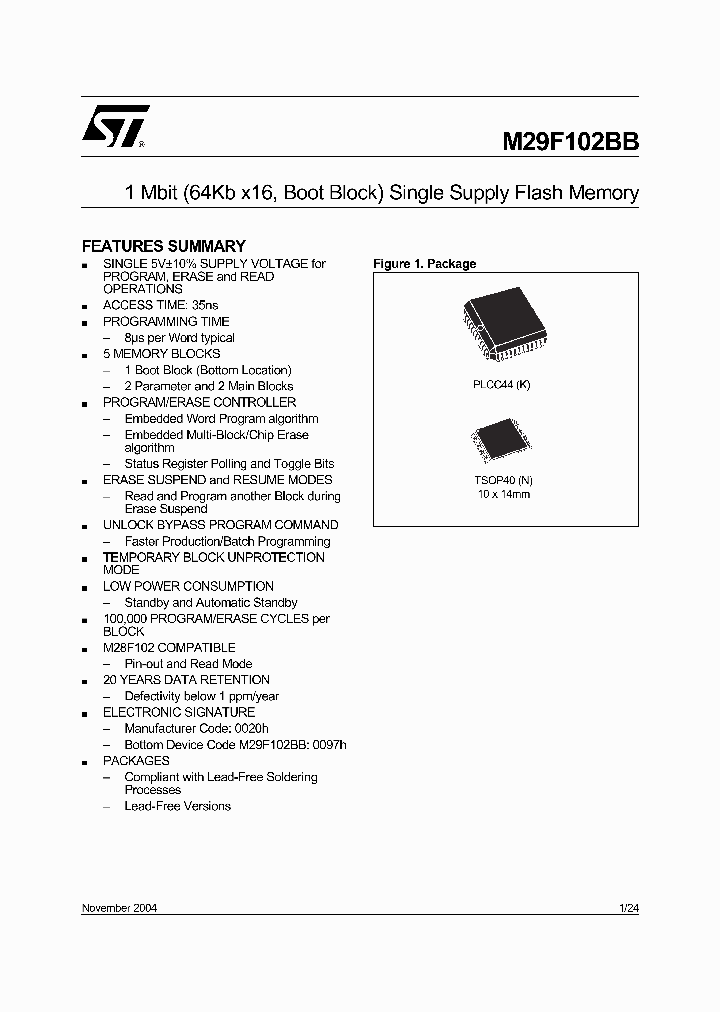 M29F102BB35K1T_179659.PDF Datasheet