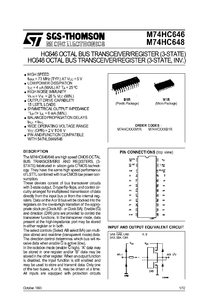 M74HC646_101076.PDF Datasheet