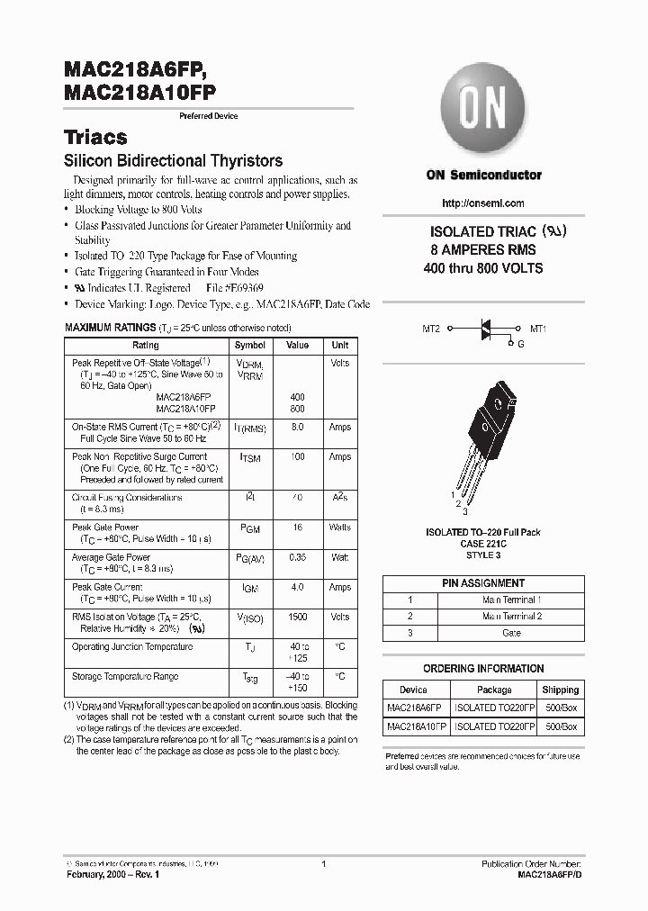 MAC218A10FP_305853.PDF Datasheet