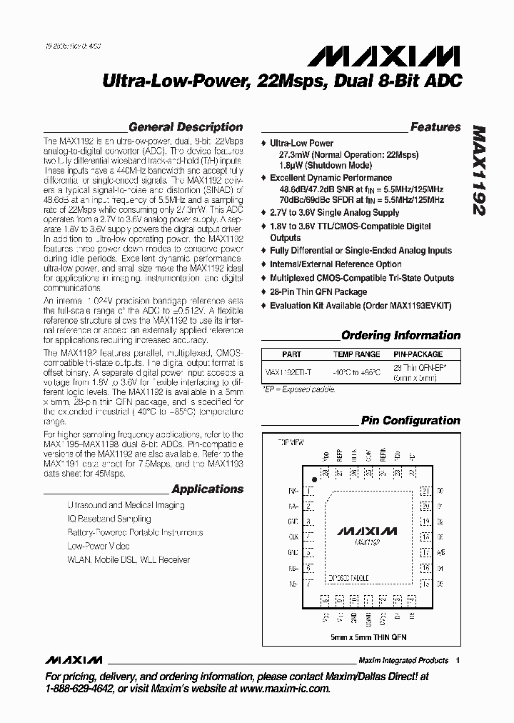 MAX1192_308821.PDF Datasheet