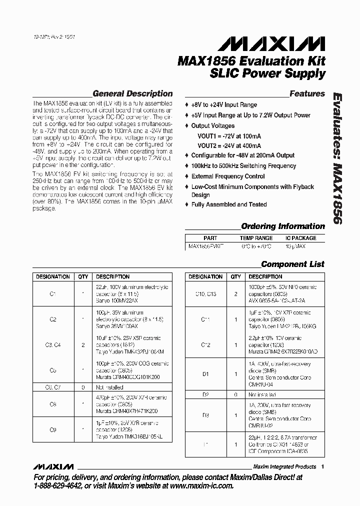 MAX1856EVKIT_349957.PDF Datasheet