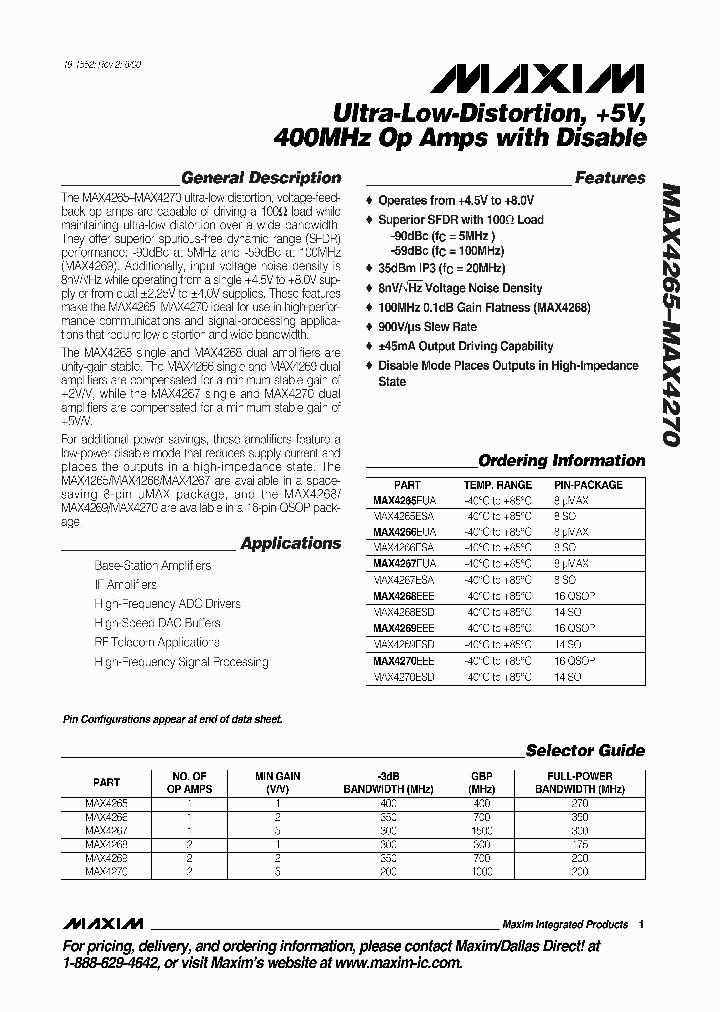 MAX4269_340936.PDF Datasheet