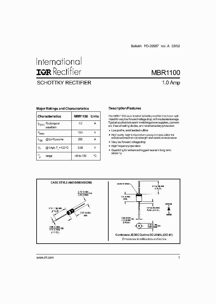 MBR1100_199341.PDF Datasheet