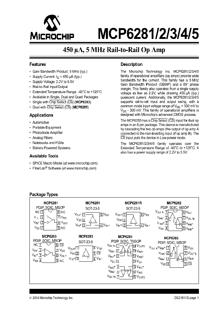 MCP6282_307735.PDF Datasheet