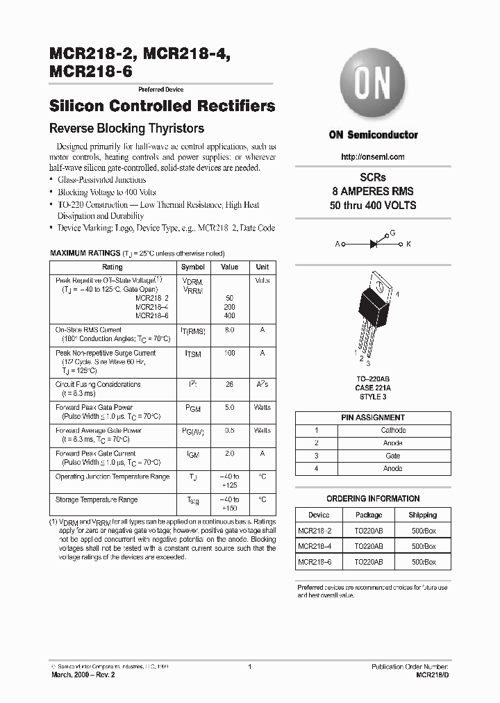 MCR218-2_317445.PDF Datasheet