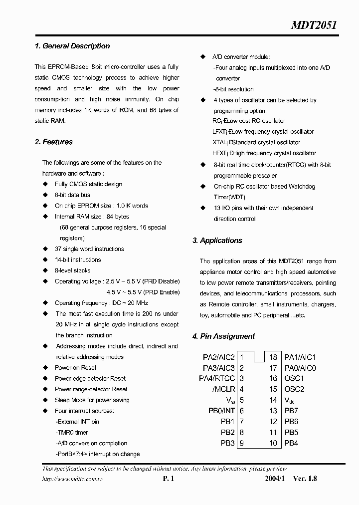 MDT2051_372144.PDF Datasheet