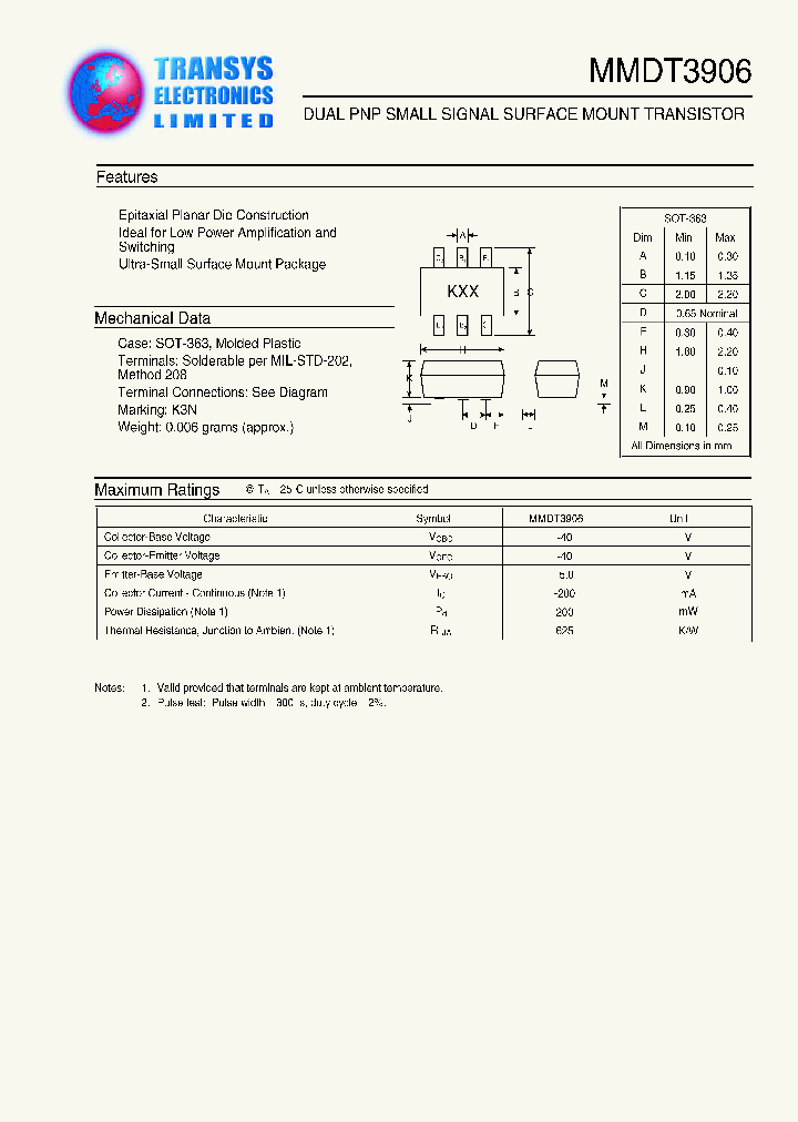 MMDT3906_347679.PDF Datasheet