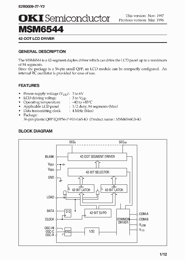 MSM6544_332775.PDF Datasheet