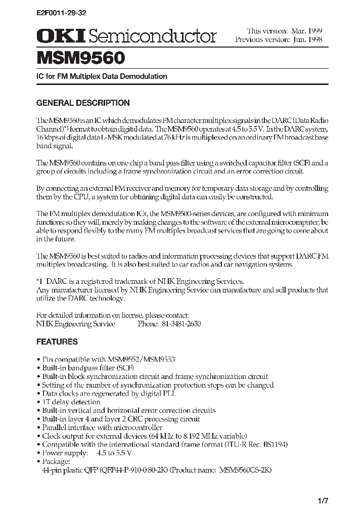 MSM9560_327473.PDF Datasheet