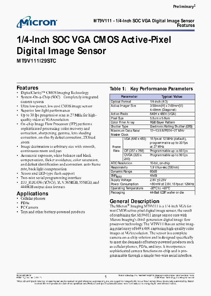 MT9V111_200205.PDF Datasheet