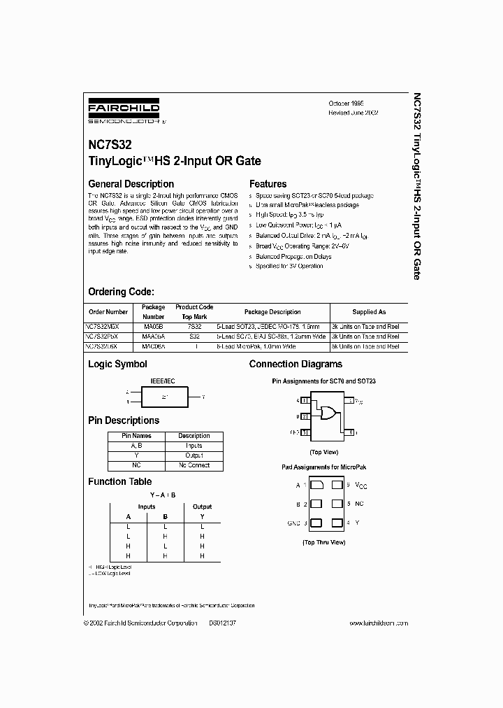 NC7S32_343802.PDF Datasheet