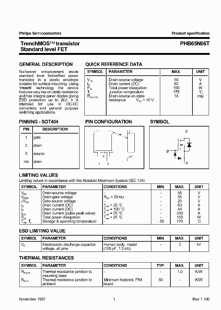 PHB65N06T_354677.PDF Datasheet