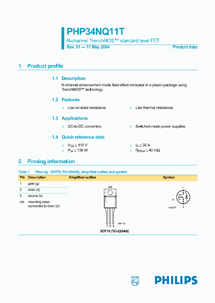 PHP34NQ11T_315034.PDF Datasheet