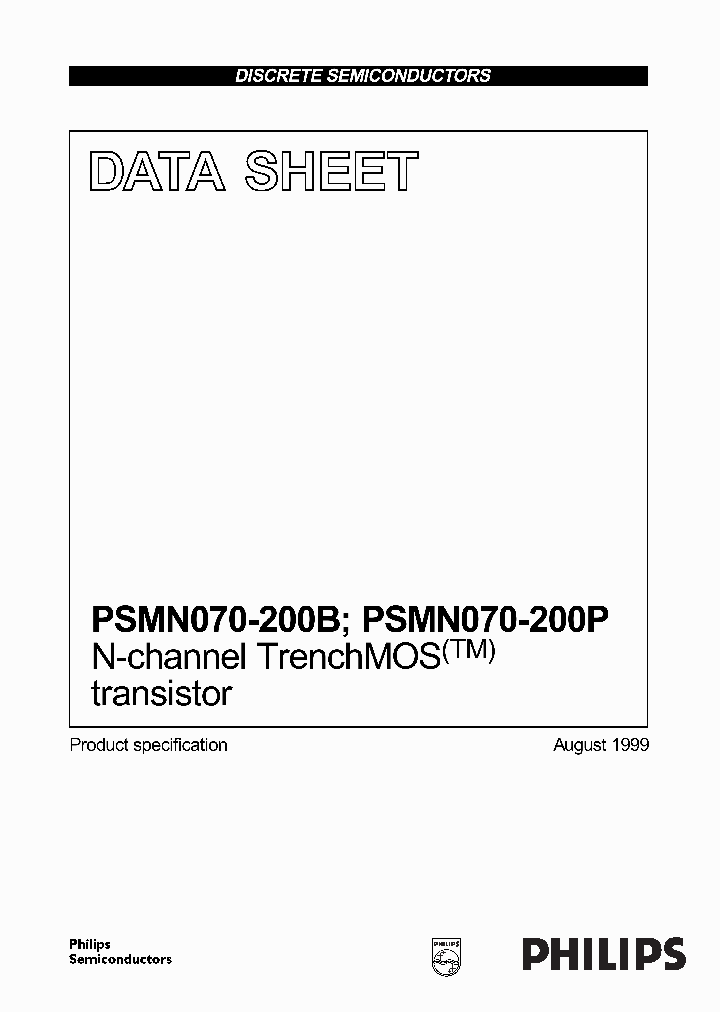 PSMN070-200B_378744.PDF Datasheet