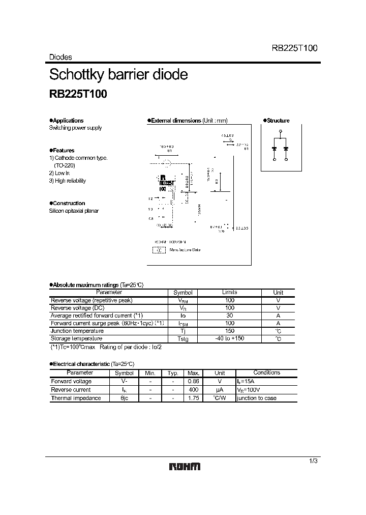 RB225T100_337271.PDF Datasheet