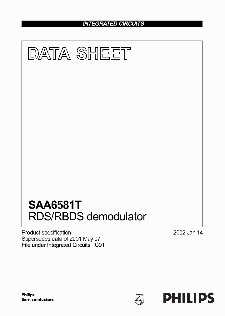 SAA6581T_322520.PDF Datasheet