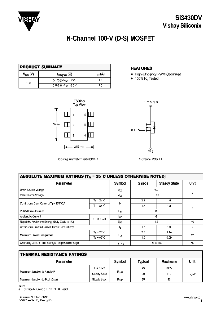 SI3430DV_372072.PDF Datasheet