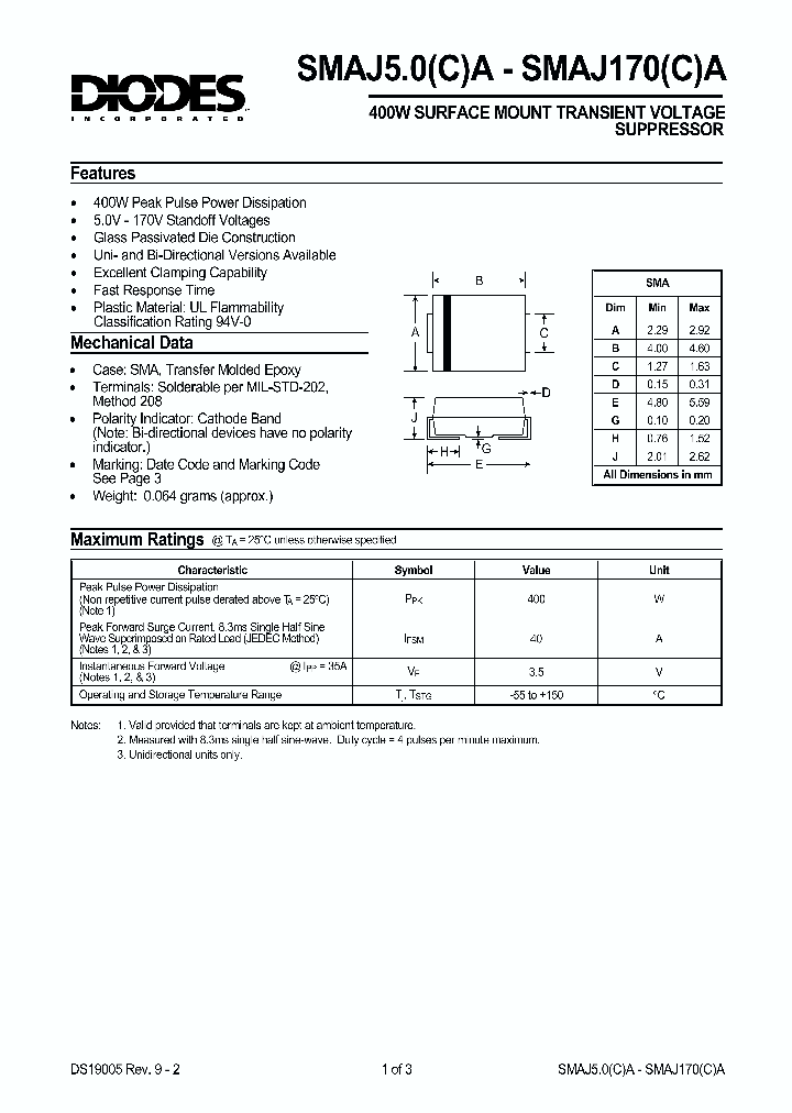 SMAJ18CA_79287.PDF Datasheet