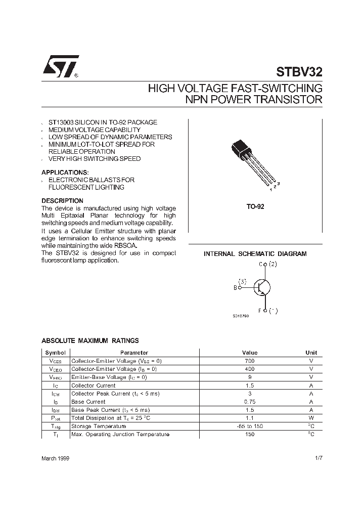 STBV32_340830.PDF Datasheet