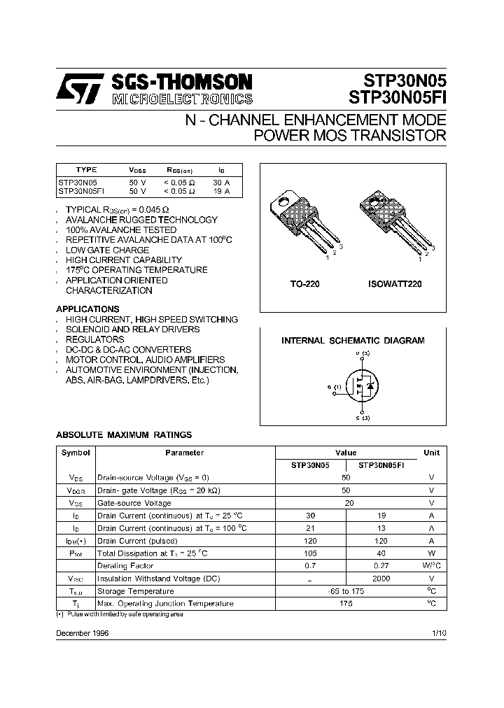 STP30N05_64888.PDF Datasheet