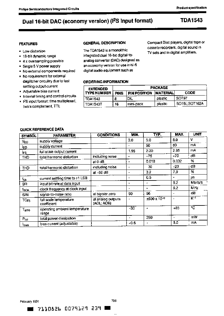 TDA1543_199939.PDF Datasheet