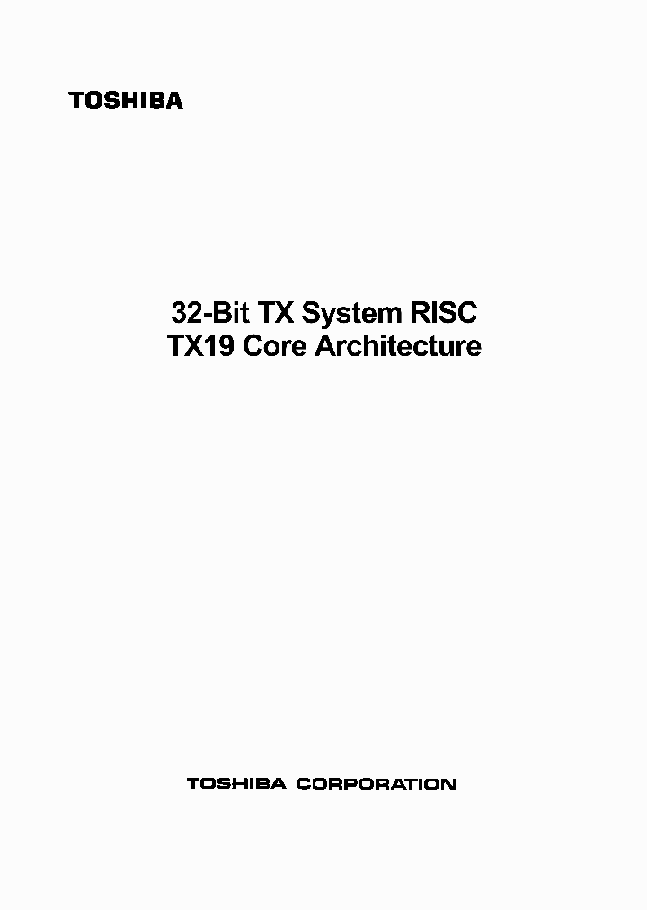 TX19COREARCHITECTURE_346004.PDF Datasheet