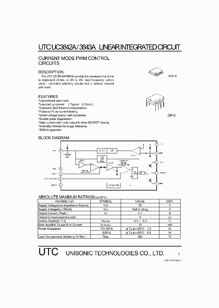 UTCUC3842A_347817.PDF Datasheet