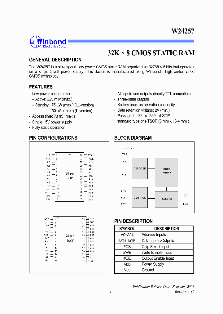 W24257S70LL_181268.PDF Datasheet