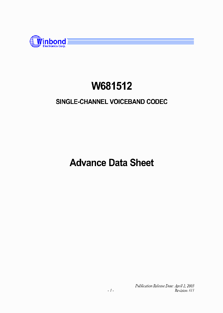 W681512_319182.PDF Datasheet
