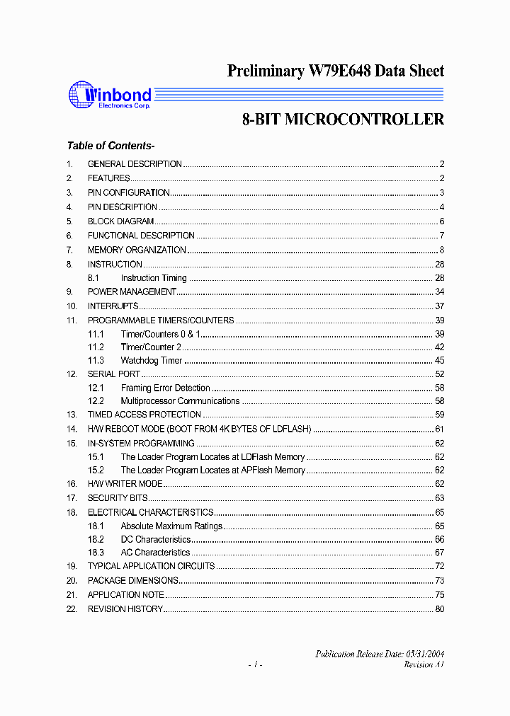 W79E648_312203.PDF Datasheet