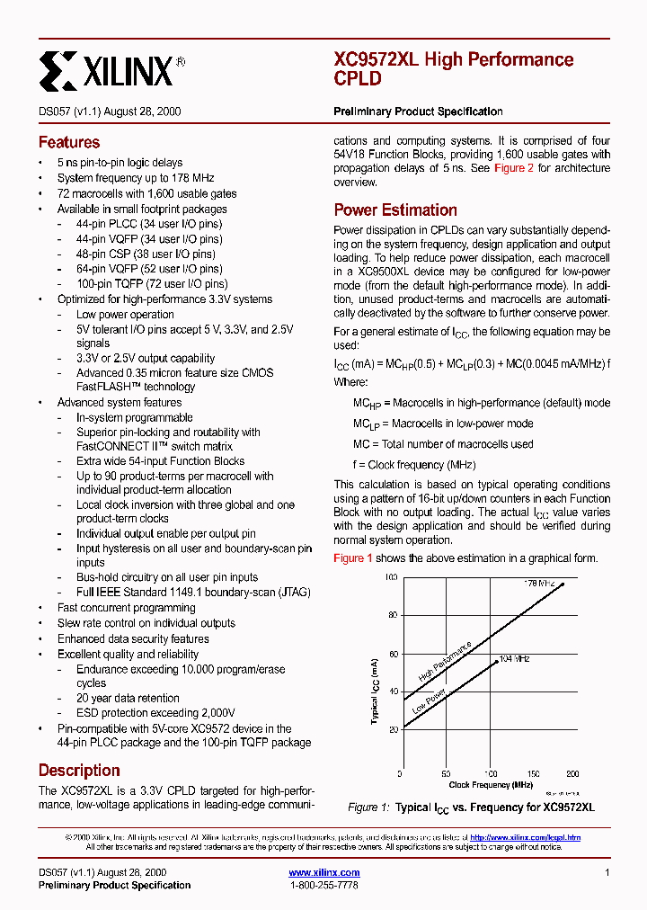 XC9572XL_180035.PDF Datasheet