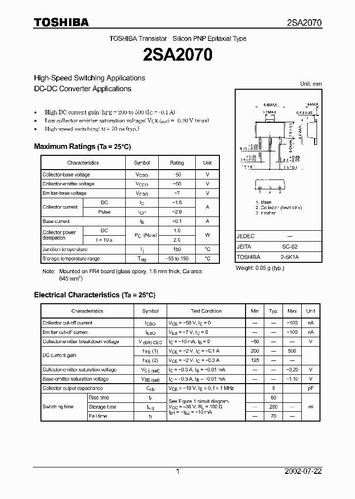 2SA2070_400566.PDF Datasheet