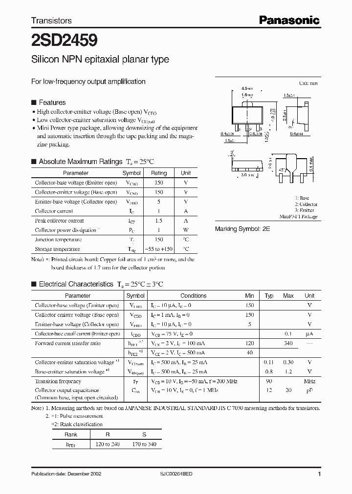 2SD2459_403299.PDF Datasheet