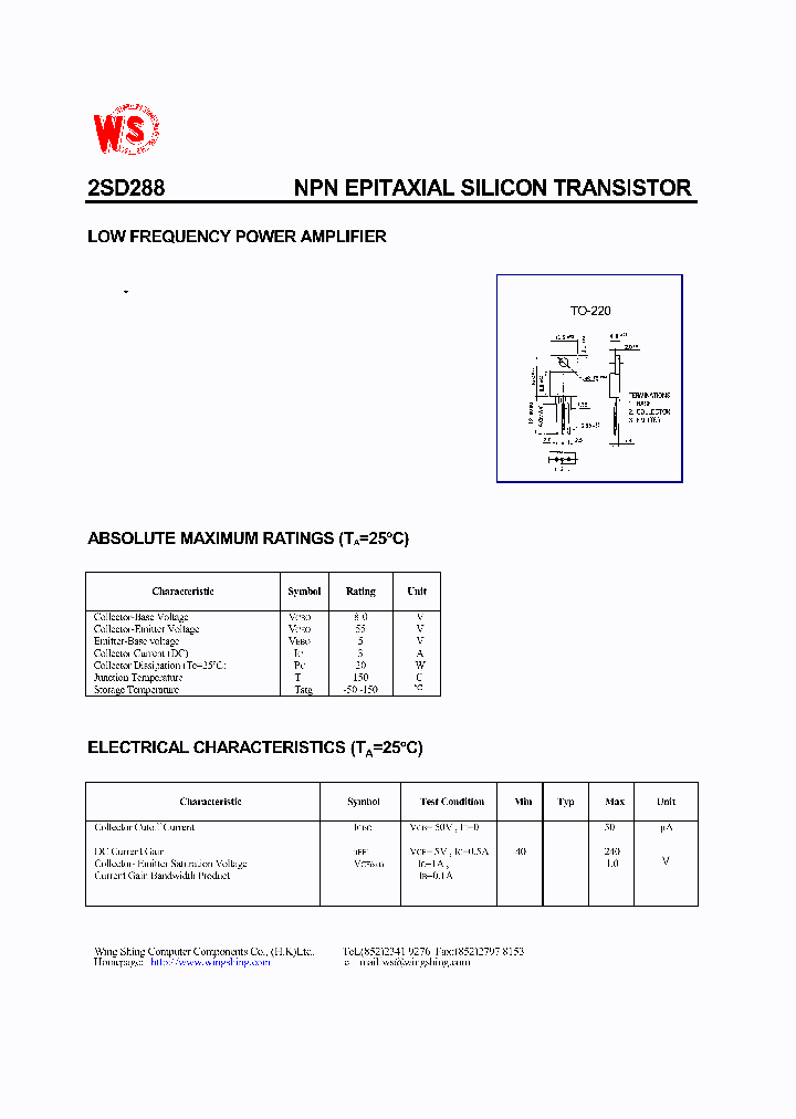2SD288_423127.PDF Datasheet