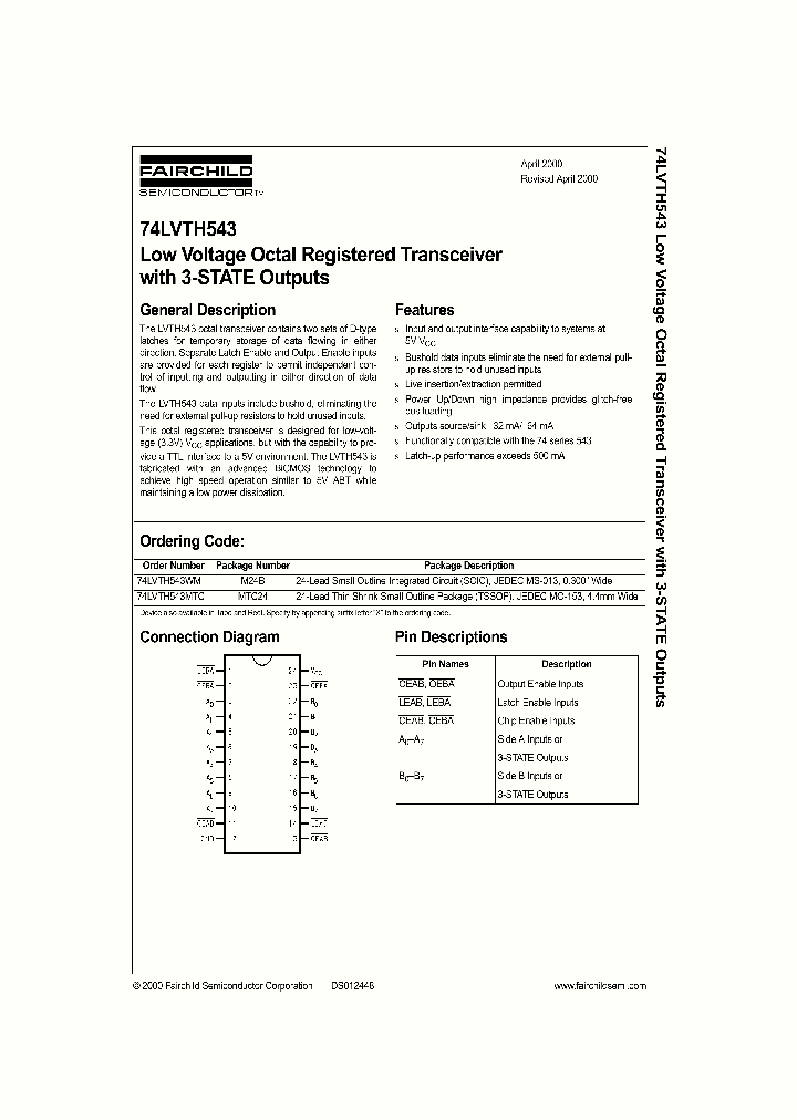 74LVTH543WM_387295.PDF Datasheet