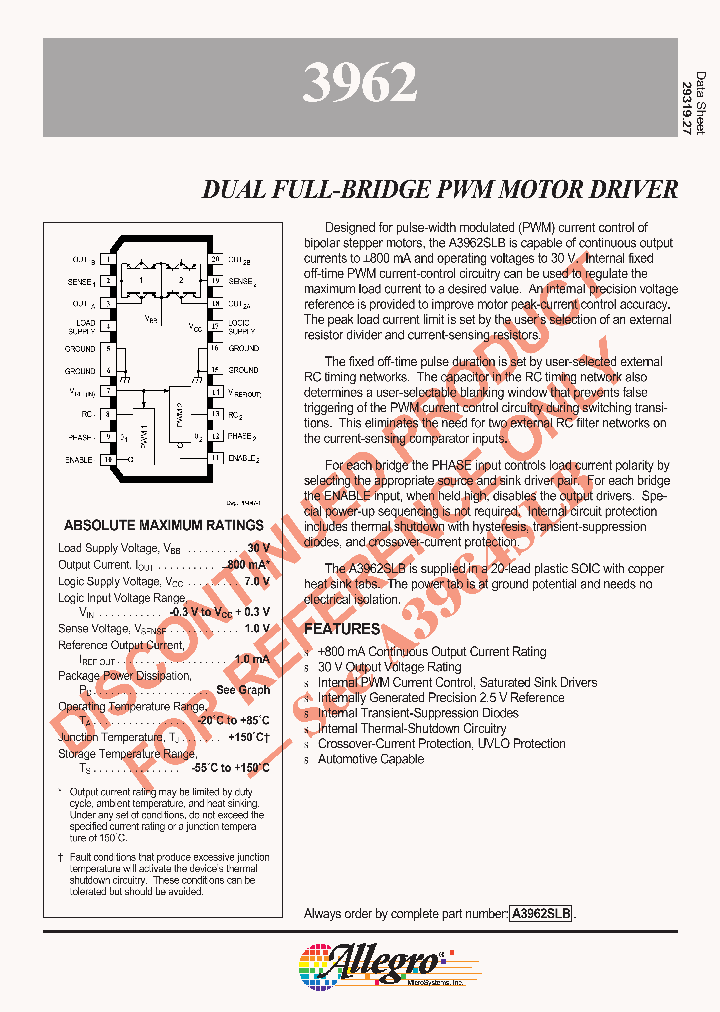 A3962_399087.PDF Datasheet