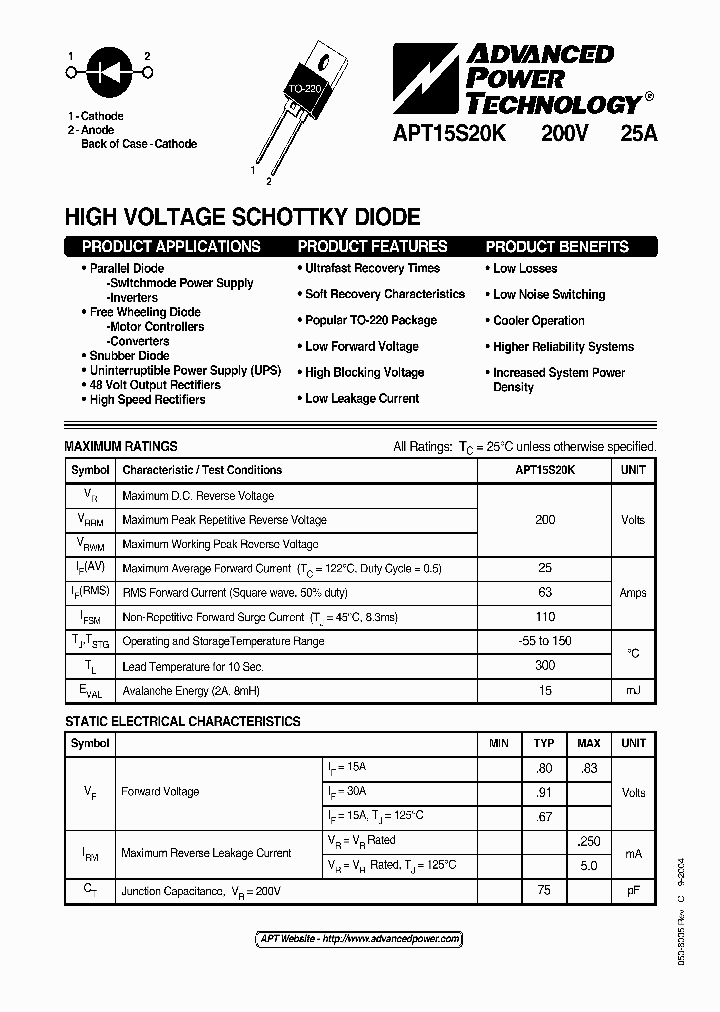 APT15S20K_434390.PDF Datasheet