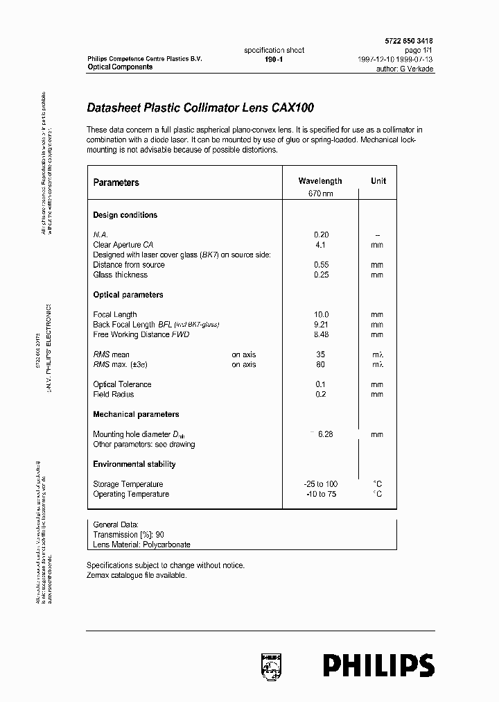 CAX100_424345.PDF Datasheet