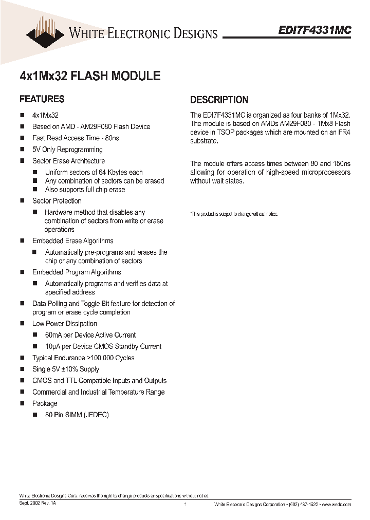 EDI7F4331MC_395319.PDF Datasheet