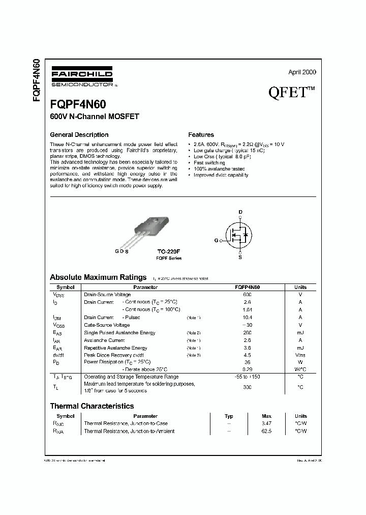 FQPF4N60_392054.PDF Datasheet