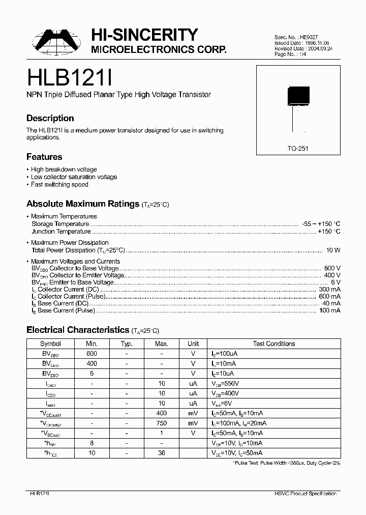 HLB121I_409971.PDF Datasheet