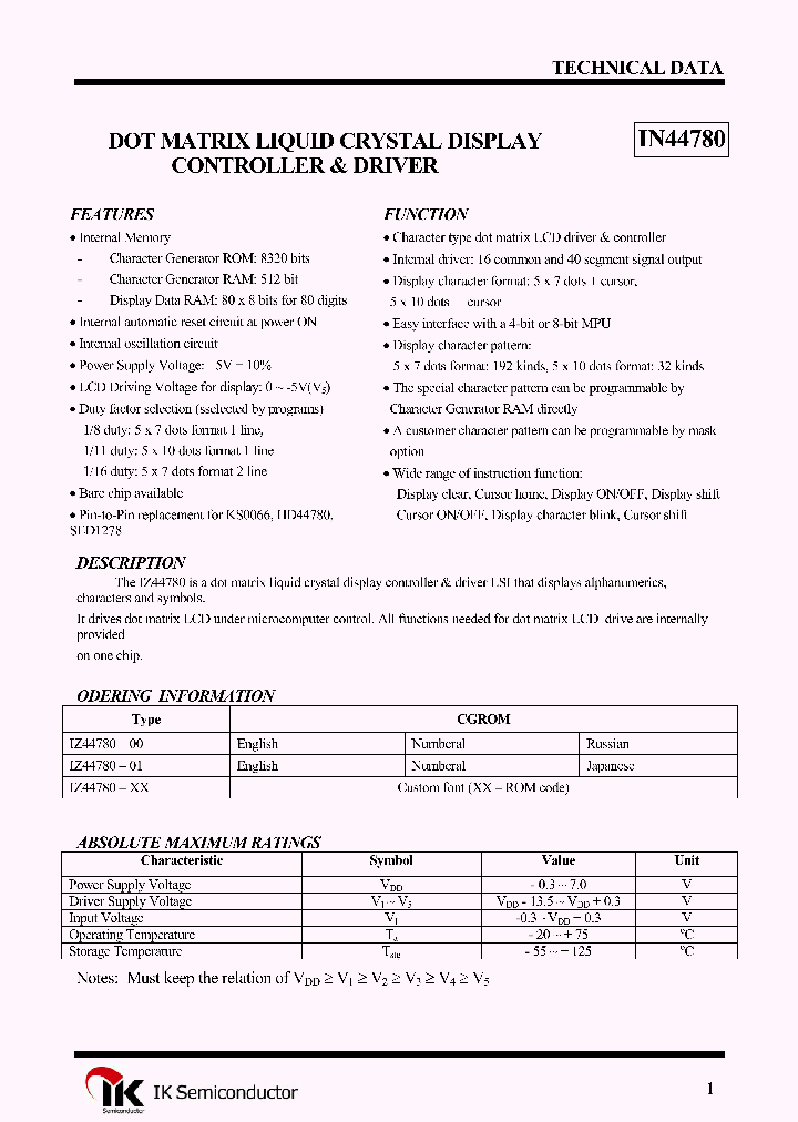 IN44780_418478.PDF Datasheet