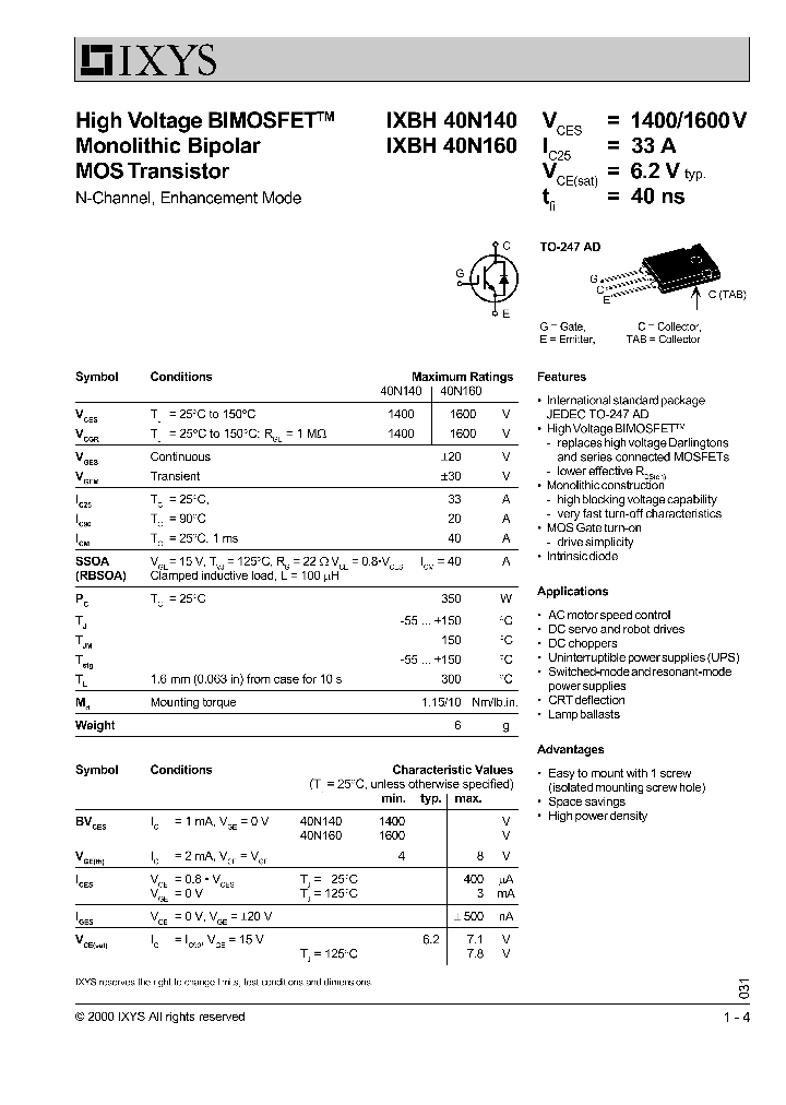 IXBH40N160_397927.PDF Datasheet