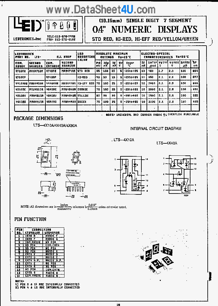 LTS4610AE_409315.PDF Datasheet