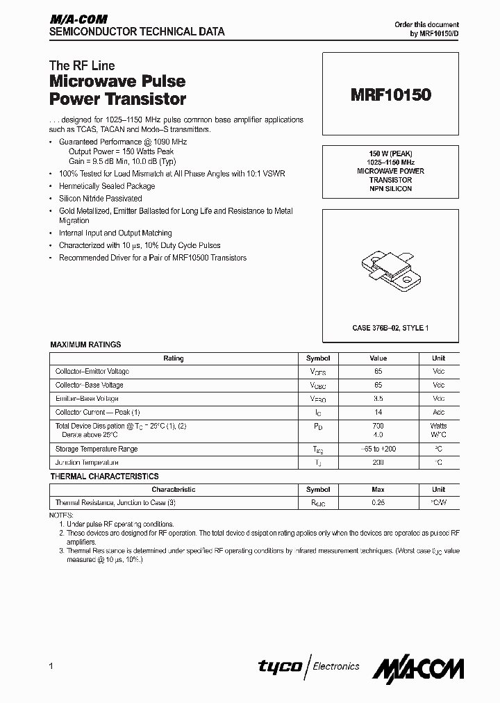 MRF10150_427226.PDF Datasheet