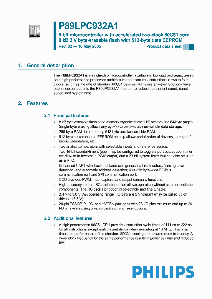 P89LPC932A1FDH_411542.PDF Datasheet