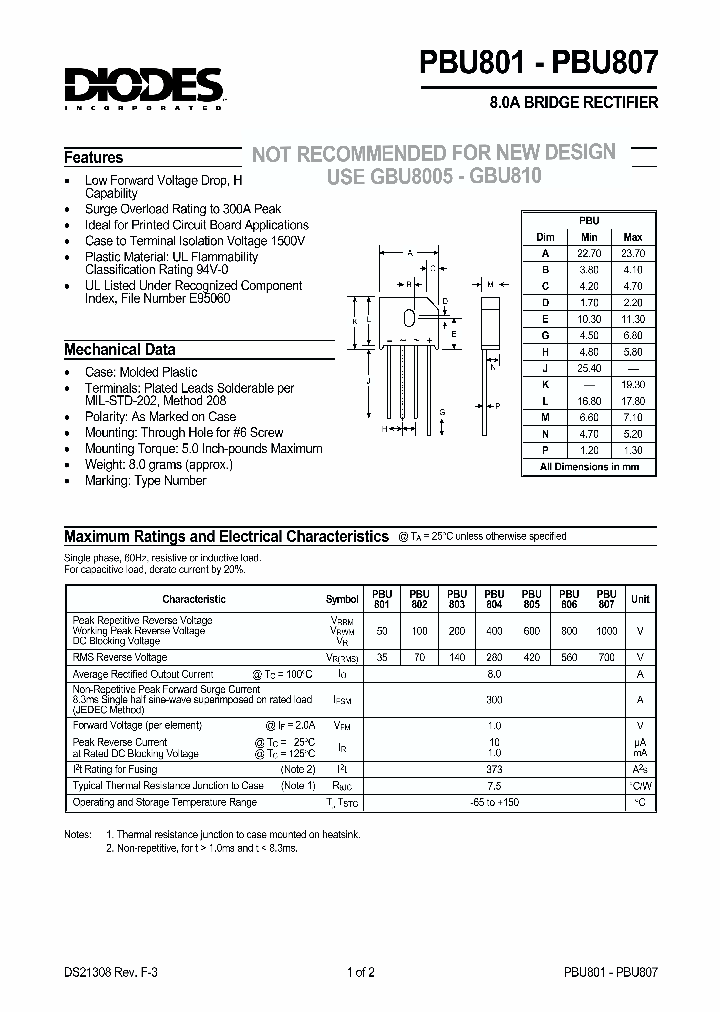 PBU806_180032.PDF Datasheet