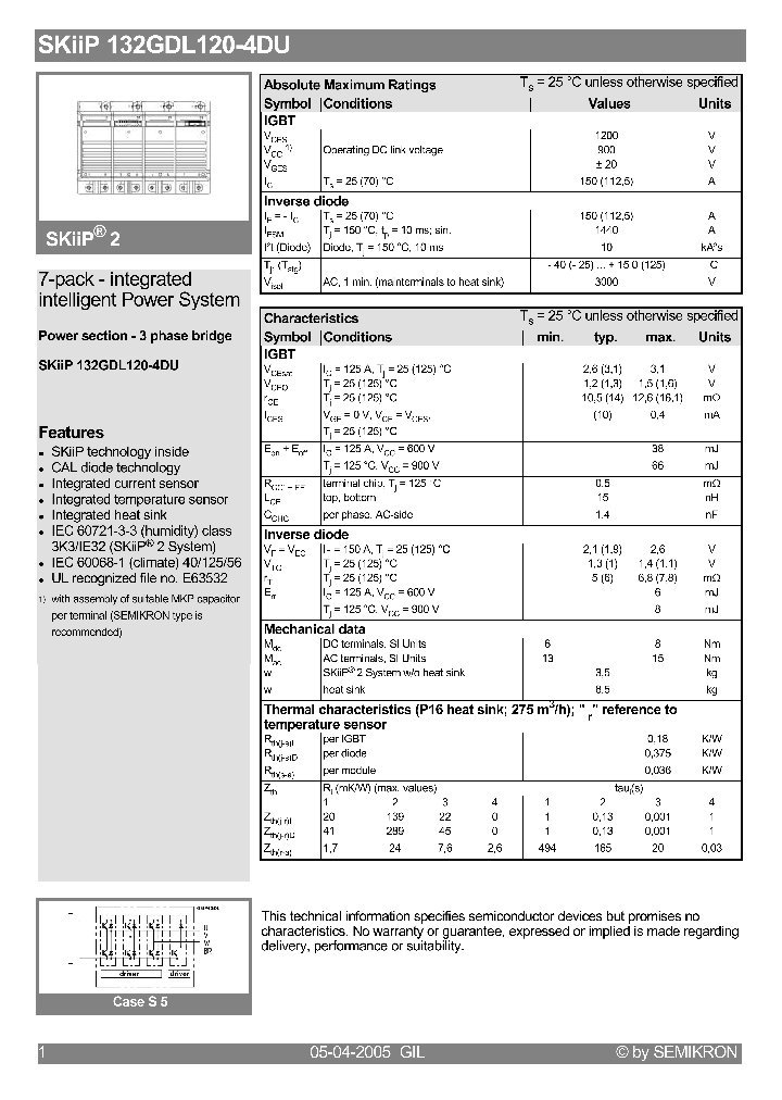 SKIIP132GDL120-4DU_430459.PDF Datasheet